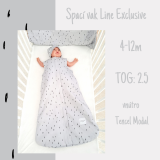 Spací vak TENCEL 4-12m celoročný LINE šedý