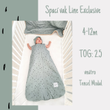 Spací vak TENCEL 4-12m celoročný LINE dark mint 