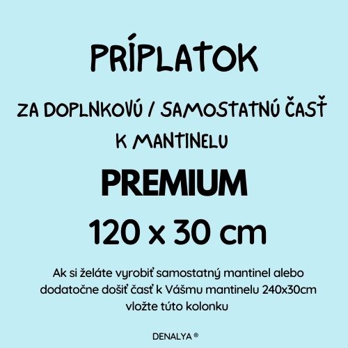 Príplatok za samostatnú časť k mantinelu Premium 120x30cm