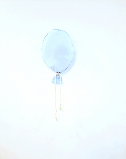  Balón na stenu pastelovo BABY modrá